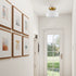 Modern Semi Flush Ceiling Lights Opal Glass Drum Shade